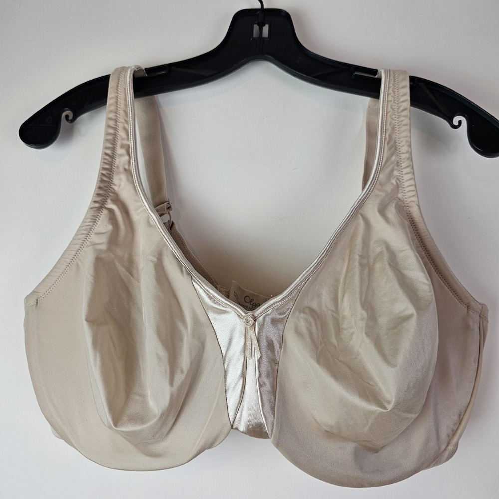 Olga 35002 Underwire Full Coverage Beige Bra 44DD Everyday Comfort